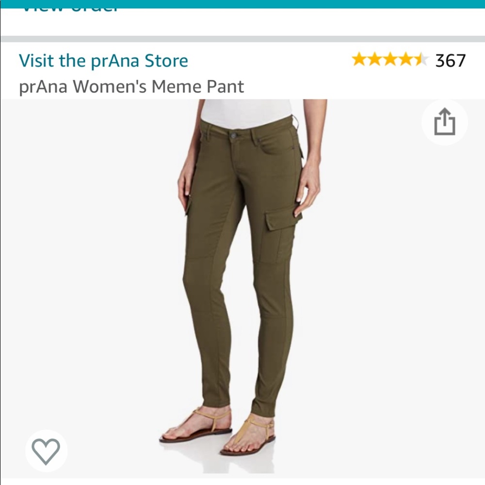 Prana Green Meme Hiking climbing Pants 2
